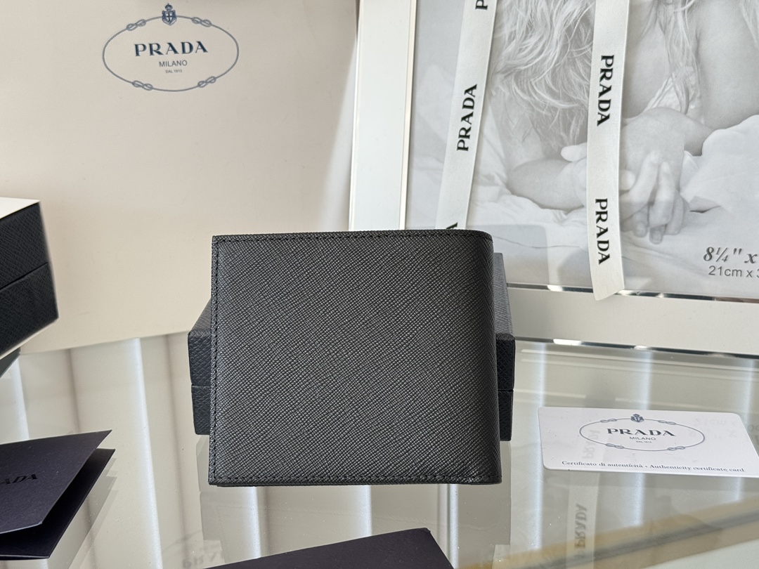 Prada 2M0513 Safiano Cross-Grained Gold Wallet, Original Quality, 11 Colors - 图片 3