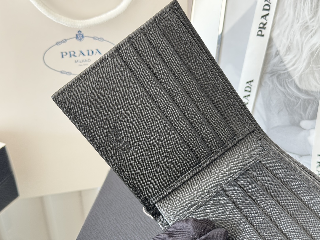Prada 2M0513 Safiano Cross-Grained Gold Wallet, Original Quality, 11 Colors - 图片 8
