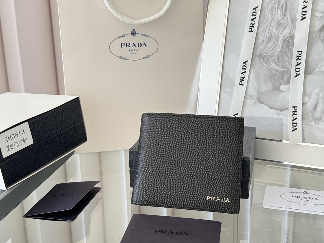 Prada 2M0513 Safiano Gold Cross-Grained Wallet Original Quality Summary - 图片 1