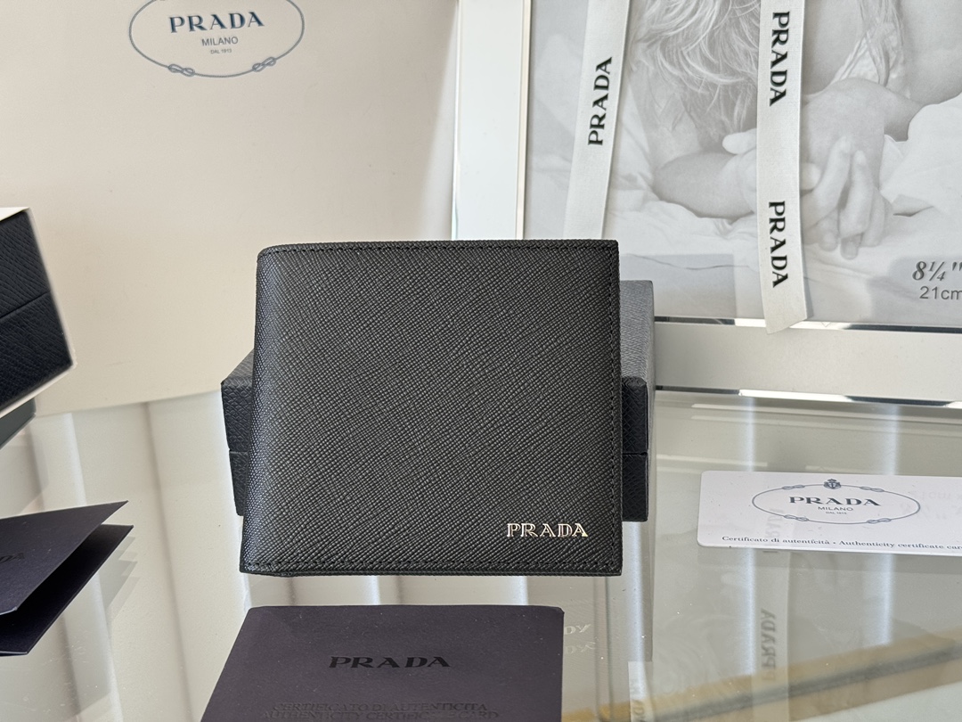 Prada 2M0513 Safiano Gold Cross-Grained Wallet Original Quality Summary - 图片 2