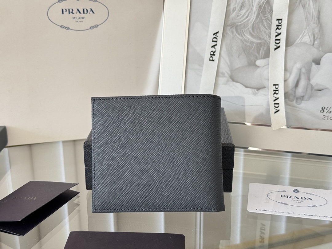 Prada 2M0513 Safiano Gold Cross-Grained Wallet, Original Quality, 11 Colors - 图片 3