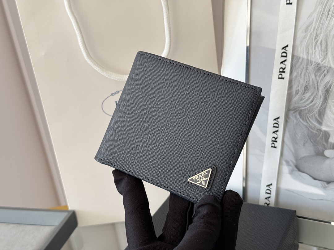 Prada 2M0513 Safiano Gold Cross-Grained Wallet, Original Quality, 11 Colors - 图片 9
