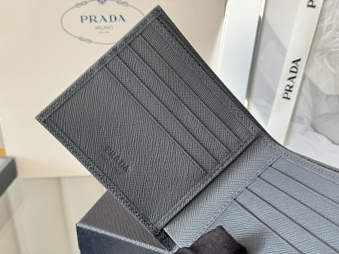 Prada 2M0513 Safiano Gold Cross-Grained Wallet, Original Quality, 11 Colors - 图片 7