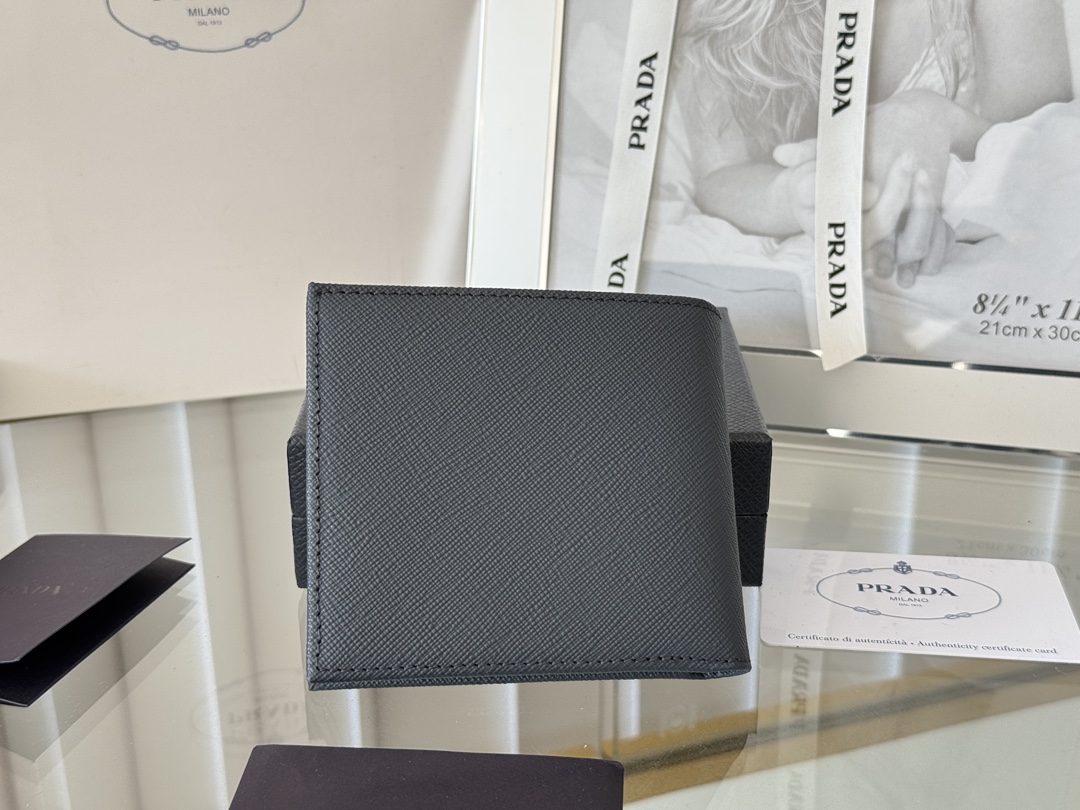 Prada 2M0513 Safiano Gold Cross-Grained Wallet, Original Quality, 11 Colors - 图片 3
