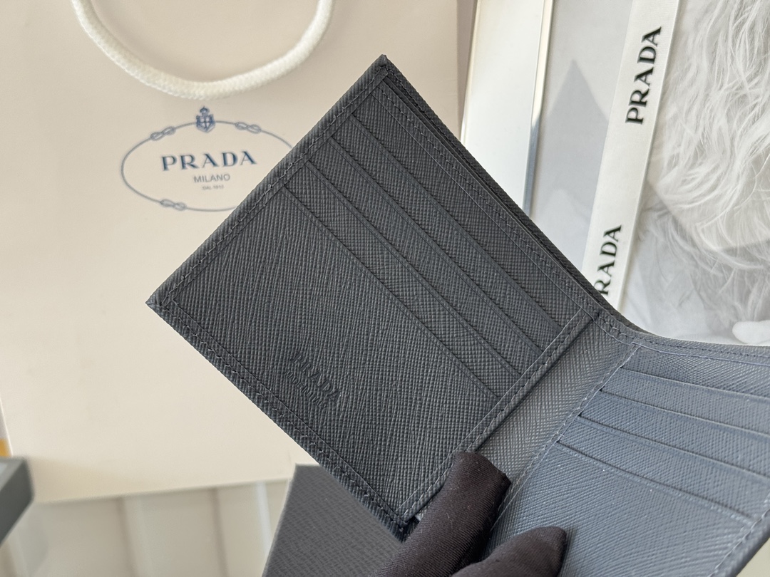 Prada 2M0513 Safiano Gold Cross-Grained Wallet, Original Quality, 11 Colors - 图片 8