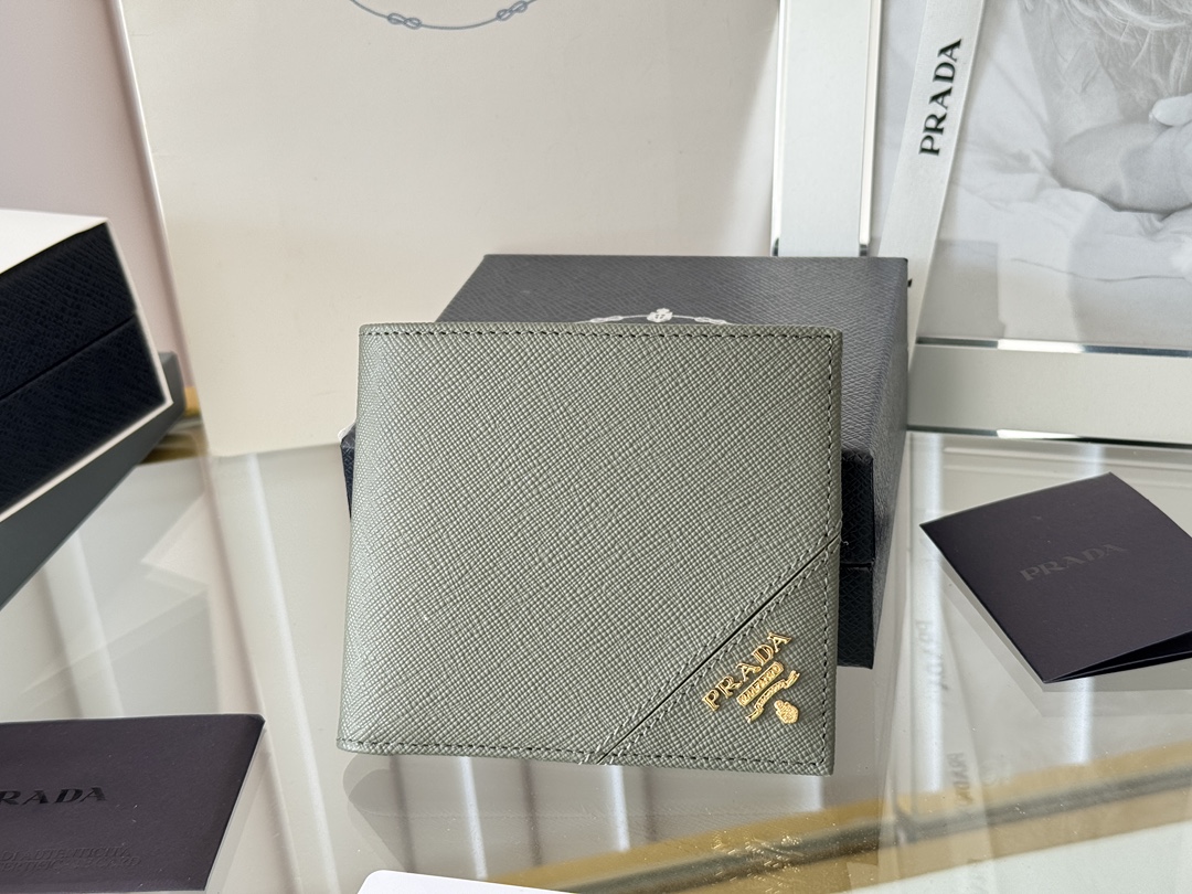 Prada 2M0513 Safiano Cross-Grained Gold Imported Wallet, Original Quality - 图片 2