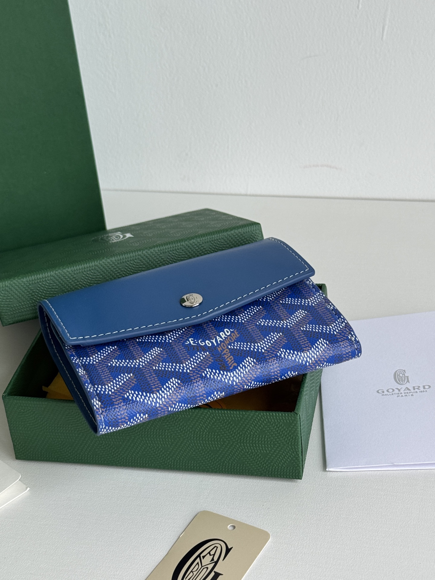 Saint-Gabriel 三折財布 - Goyardine帆布と小牛皮製の軽量デザイン