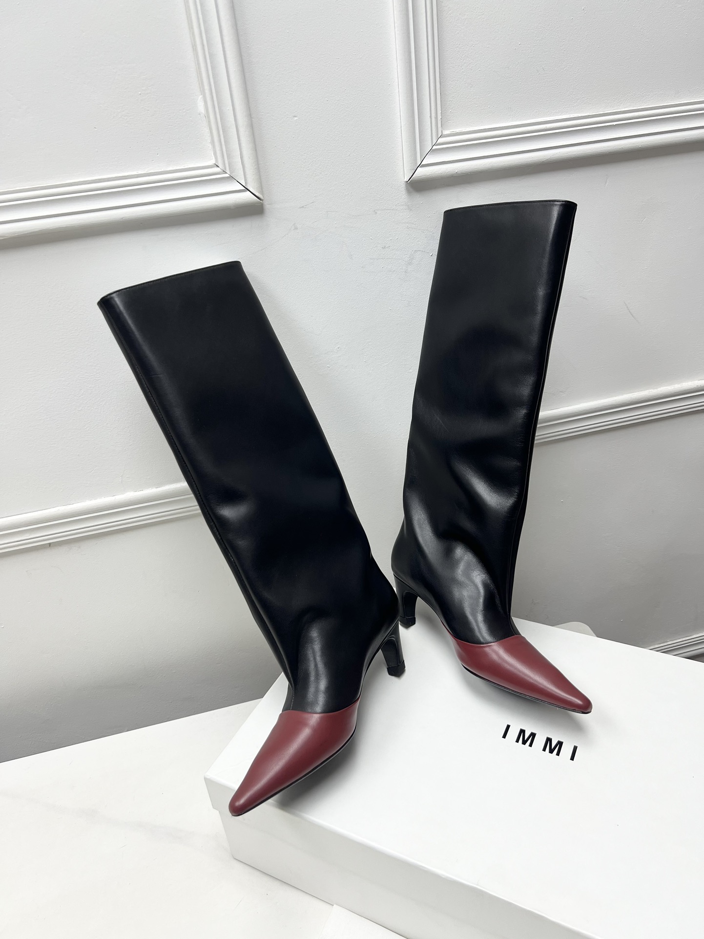 Stylish IMMI 2023w Boots: Imported Calf Skins, 4cm, Sizes 35-39, Unique Design - 图片 4