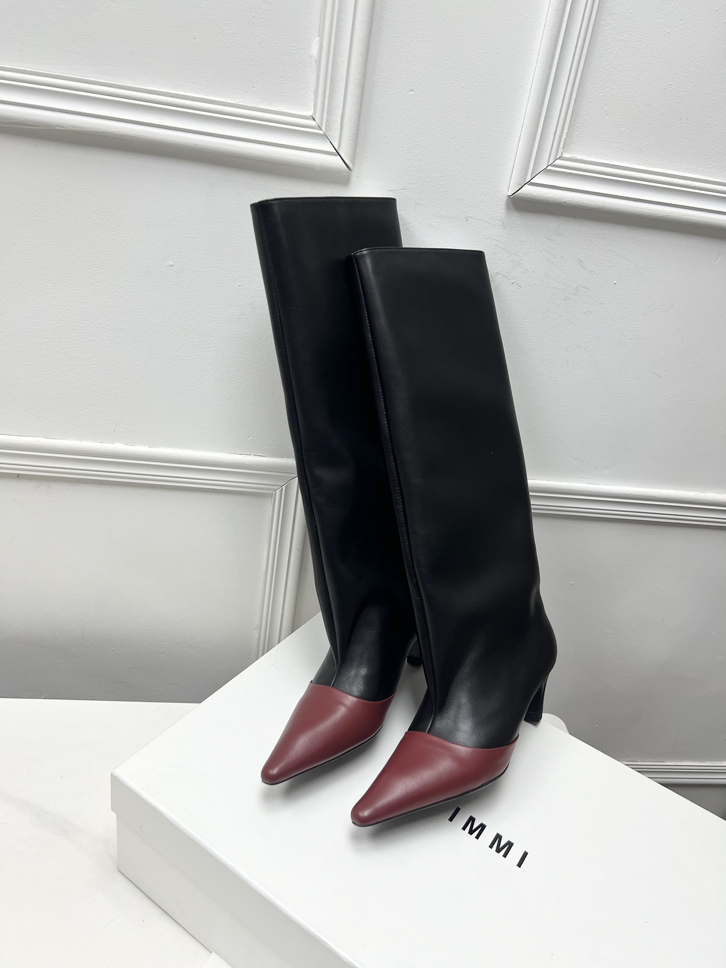 Stylish IMMI 2023w Boots: Imported Calf Skins, 4cm, Sizes 35-39, Unique Design - 图片 3