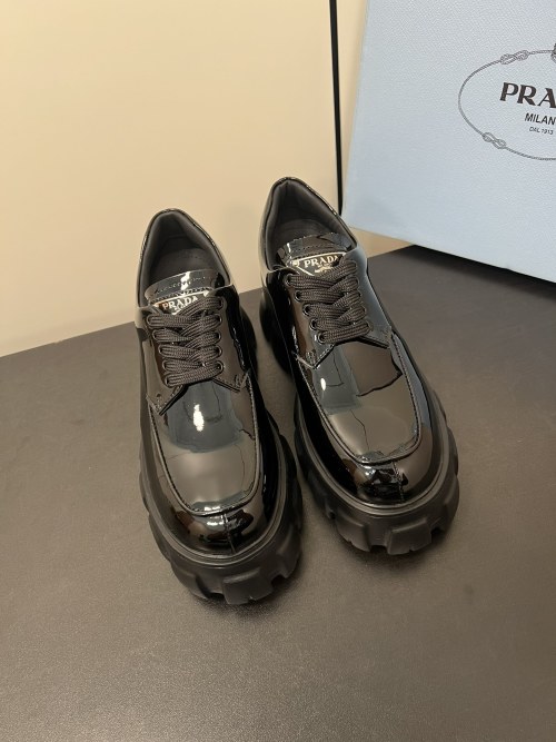 Prada Lug-Sole Lace-Up Shoes Patent Leather Oxford Platform Creepers 1 Prada Lug-Sole Lace-Up Shoes Patent Leather Oxford Platform Creepers
