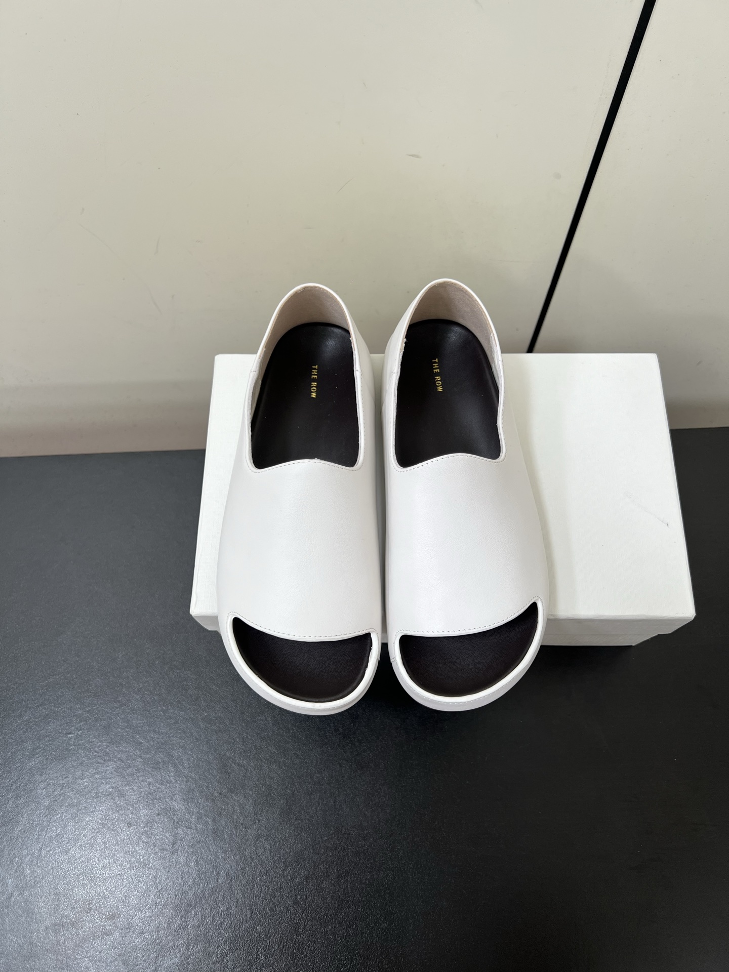 The Row Canal collection agneau peau tête ronde mocassins plats achat original niveau daigou agneau peau grade A importé