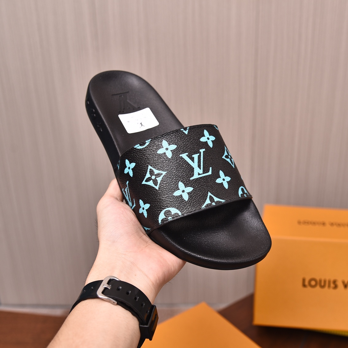 Louis Vuitton Men's Monogrammed Sliders | Comfortable & Stylish Sandals 9 i1708099502 2777 1