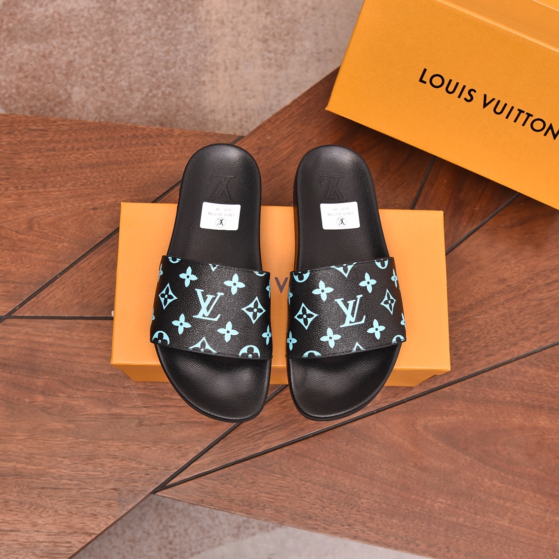 Louis Vuitton Men's Monogrammed Sliders | Comfortable & Stylish Sandals 2 i1708099502 3698 7
