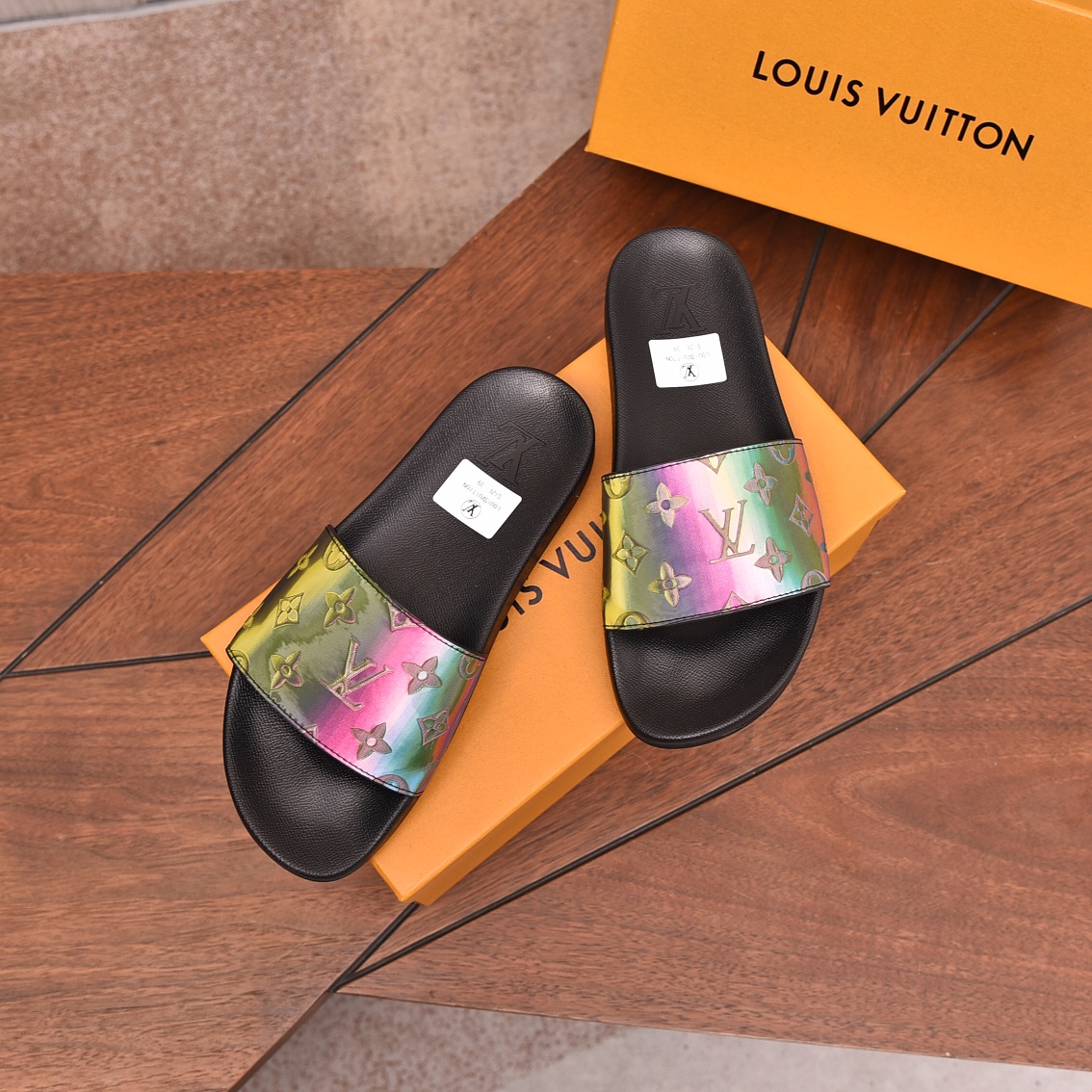 Louis Vuitton Men's Iridescent Monogram Slides Comfortable & Stylish 3 i1708099564 5220 0