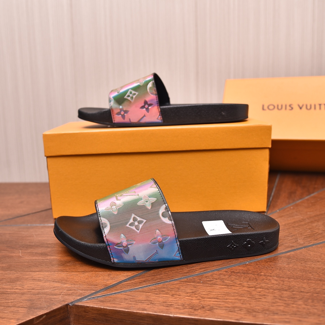 Louis Vuitton Men's Iridescent Monogram Slides Comfortable & Stylish 7 i1708099564 7587 3