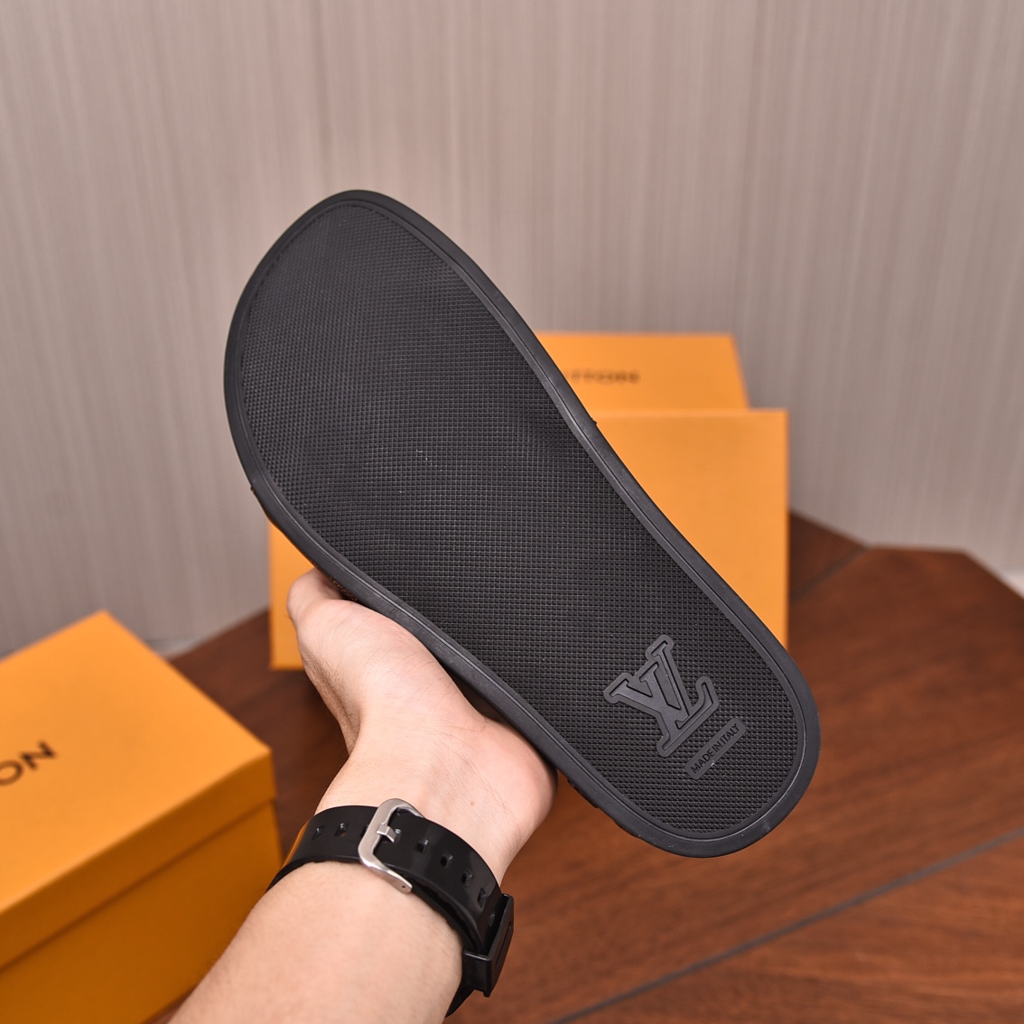 Louis Vuitton Men's Luxury Slides - Comfortable & Stylish - Size 35-46 8 i1708100389 1181 4