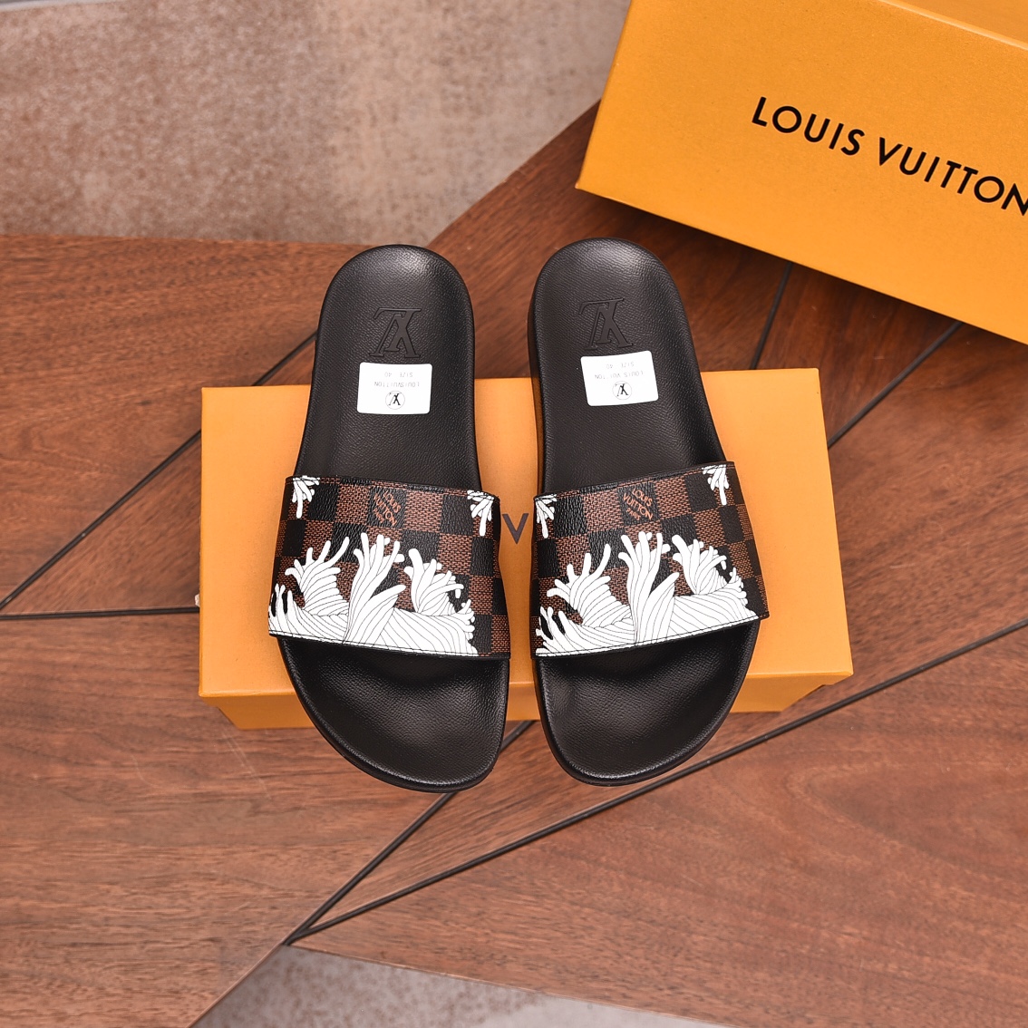 Louis Vuitton Men's Luxury Slides - Comfortable & Stylish - Size 35-46 1 Louis Vuitton Men's Luxury Slides - Comfortable & Stylish - Size 35-46