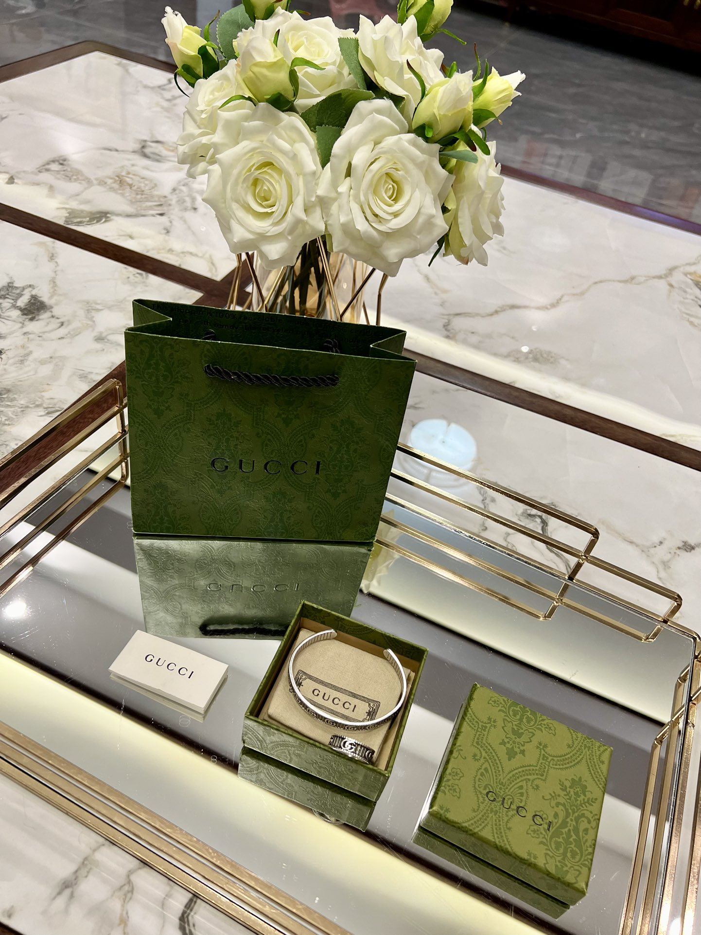 Gucci Bracelet and Ring Set - Exquisite Craftsmanship, Unisex Design