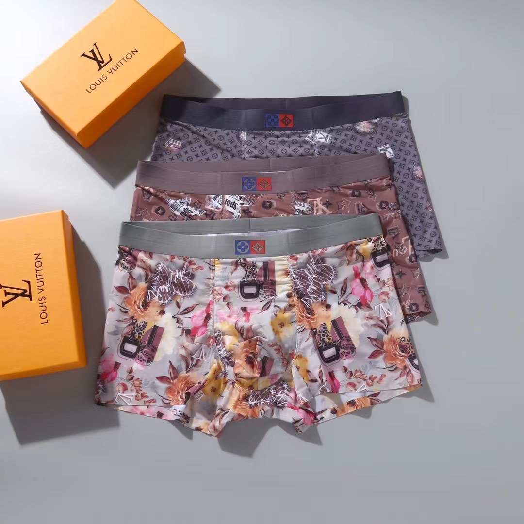 新品！ LOUIS VUITTON  LV路易威登 原单品质！精品盒装男士内裤！国潮印花，外贸国外订单，