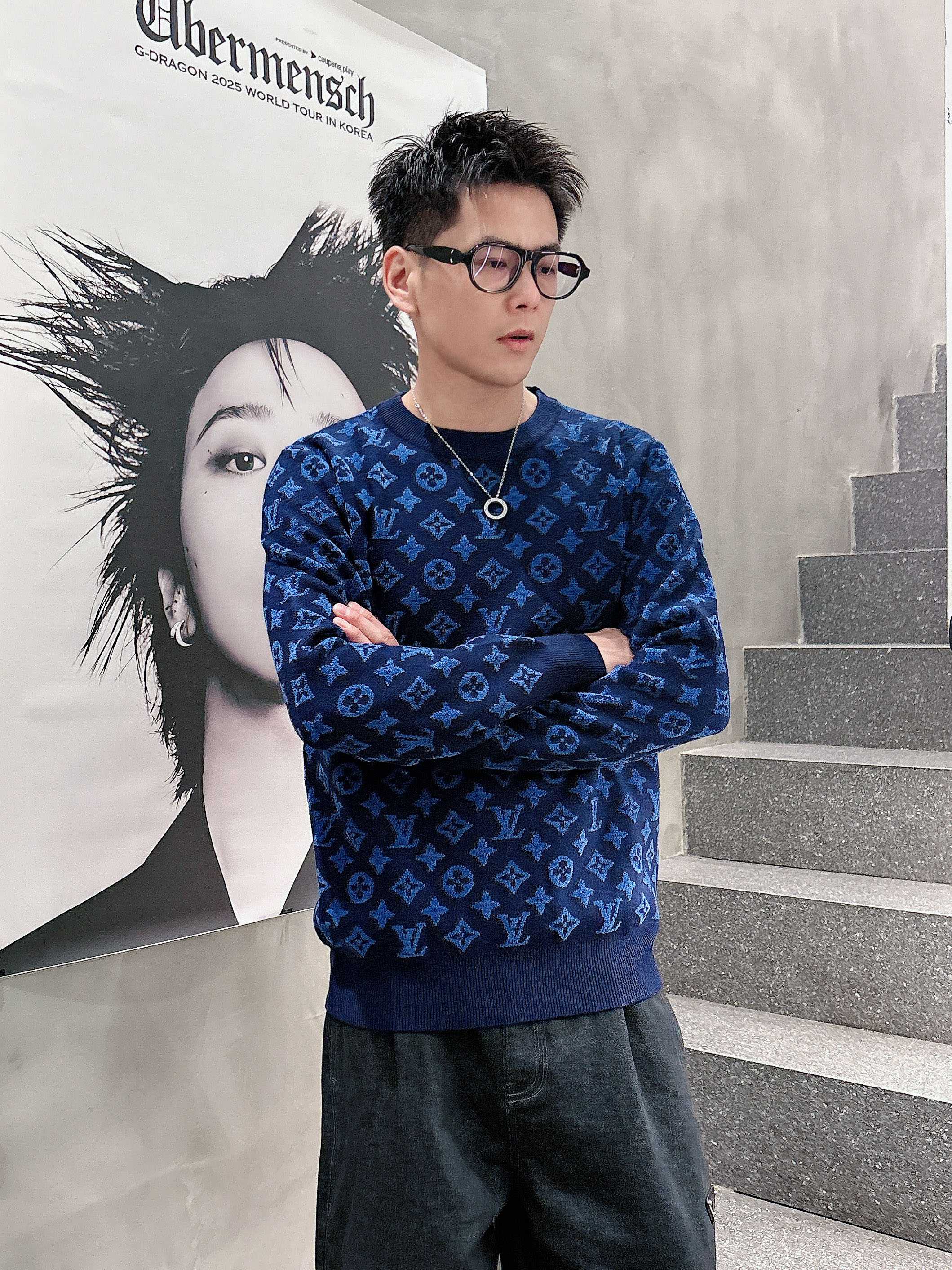 LV 2025官网秋冬季最新款圆领毛衣，专柜同步在售爆款！特供羊毛混纺面料.手感舒适.可直接接触皮肤，l
