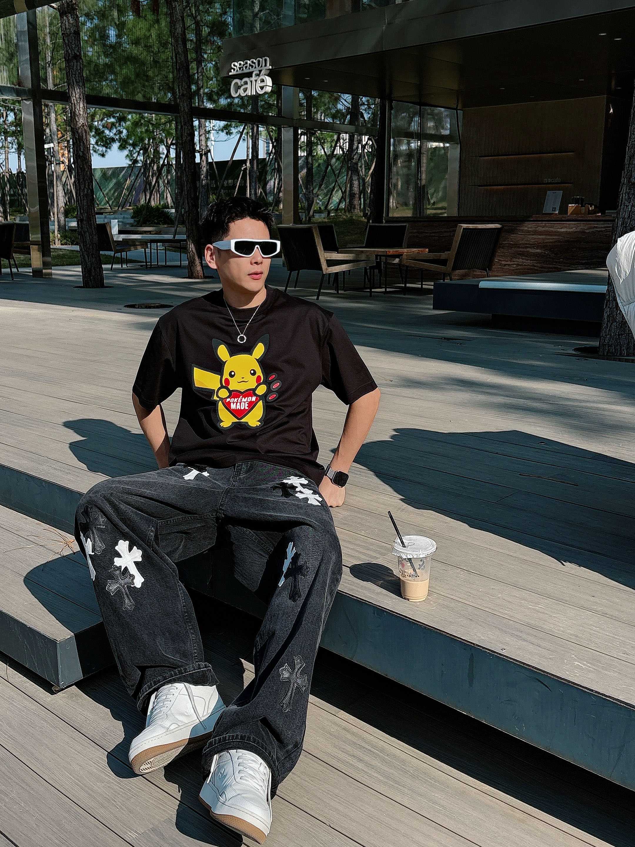 HUMAN 2026春夏新款首发专柜最新款短袖圆领T恤 高端订制 设计前卫时尚！品牌logo重工艺设计 