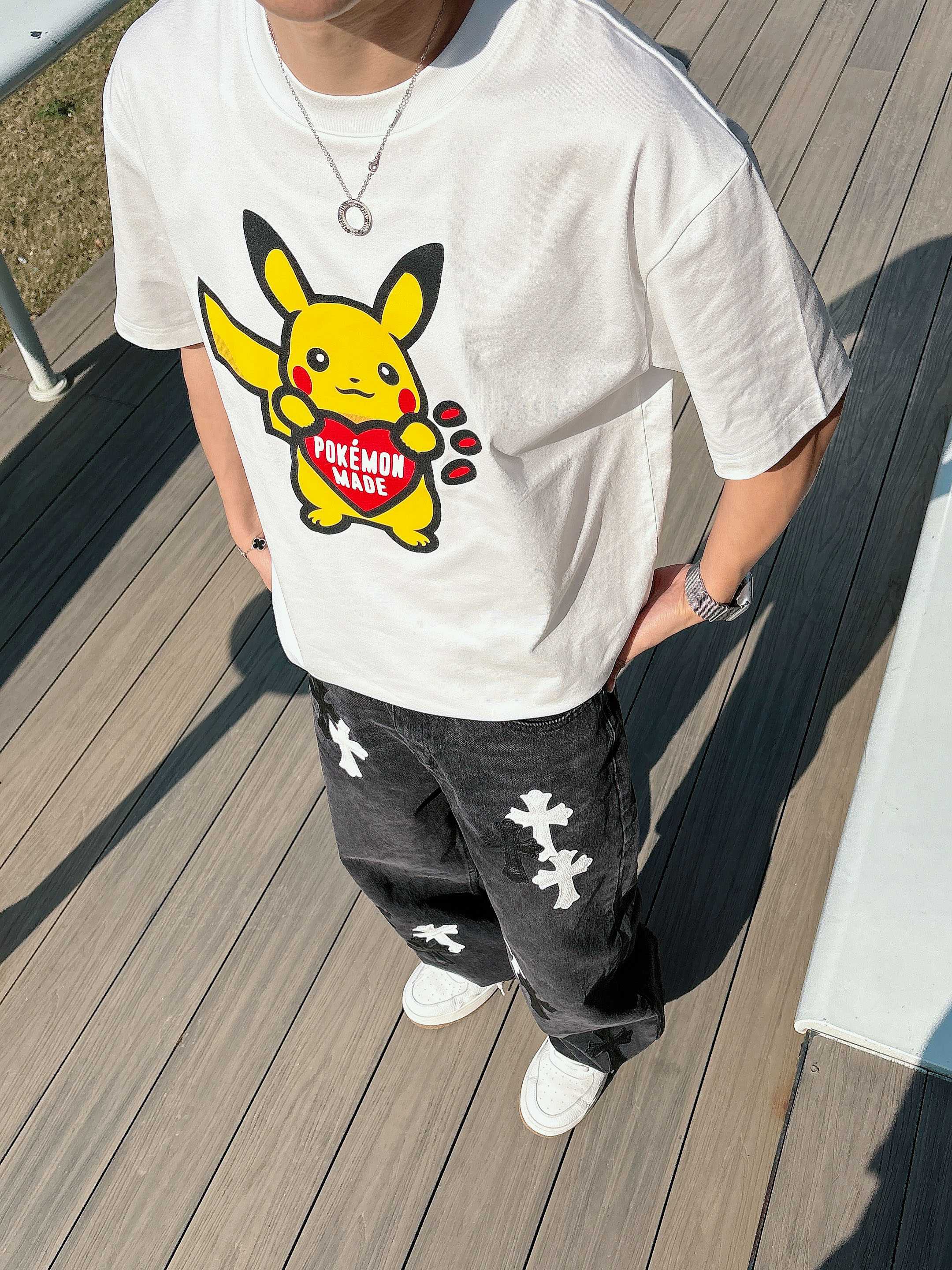 HUMAN 2026春夏新款首发专柜最新款短袖圆领T恤 高端订制 设计前卫时尚！品牌logo重工艺设计 