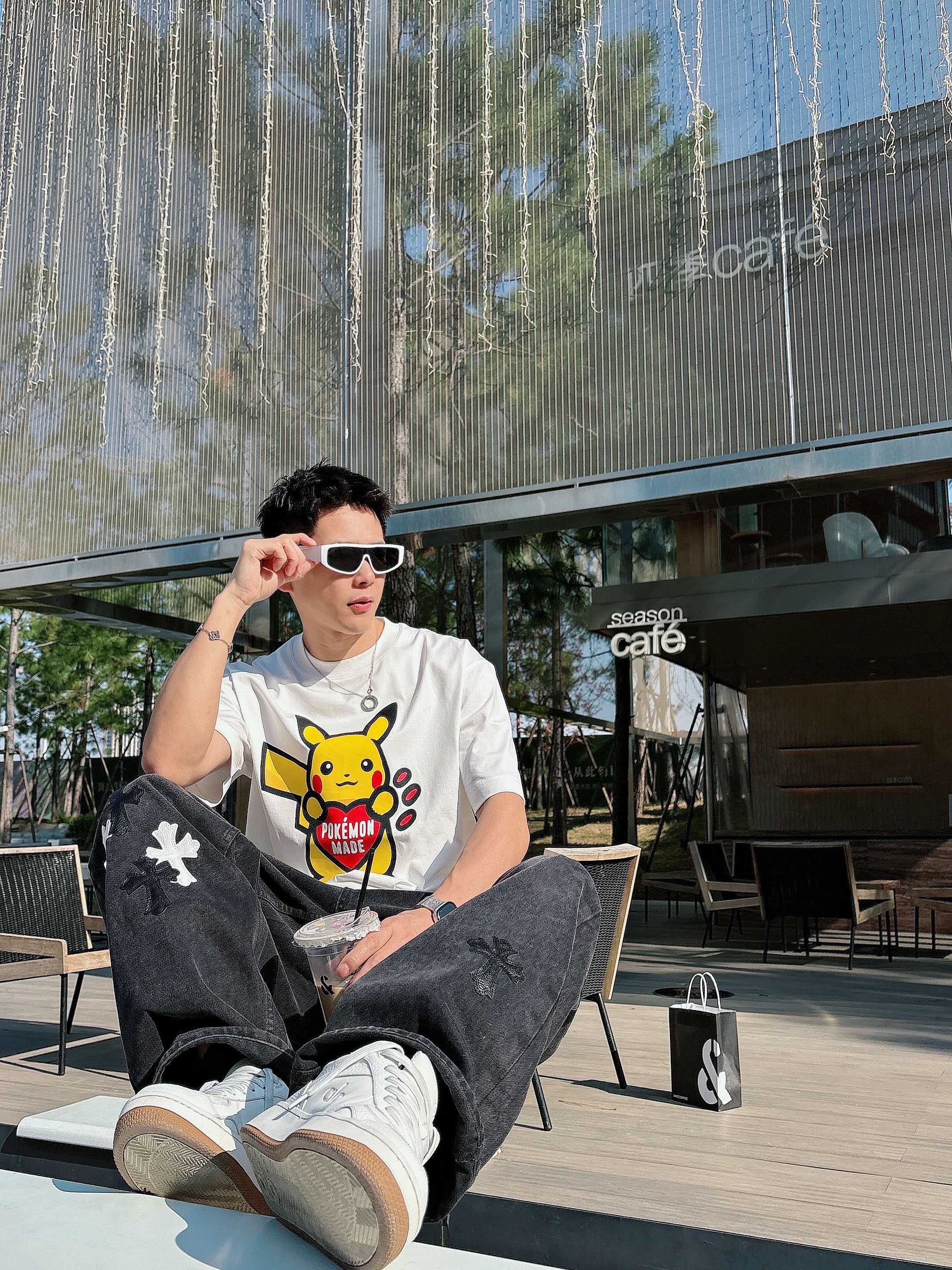 HUMAN 2026春夏新款首发专柜最新款短袖圆领T恤 高端订制 设计前卫时尚！品牌logo重工艺设计 