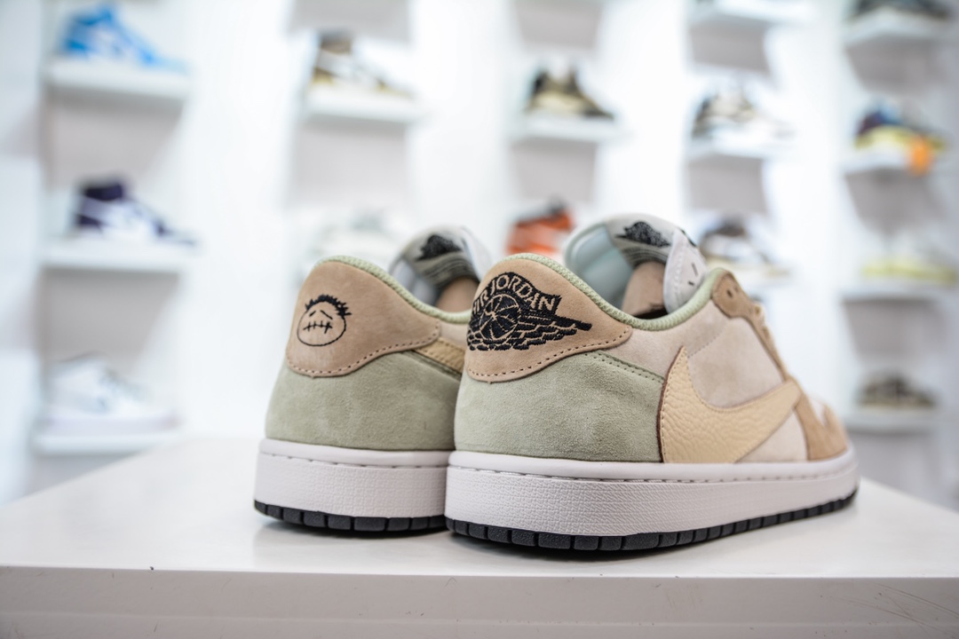 220 定制款 Fragment x Travis Scott x Air Jordan 1 Low 三方联名倒钩 DM7866-688