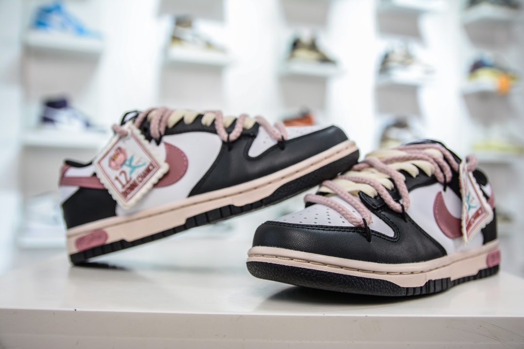 260 Nike SB Dunk Low 定制麻绳绑带 布贴 CW1590-100