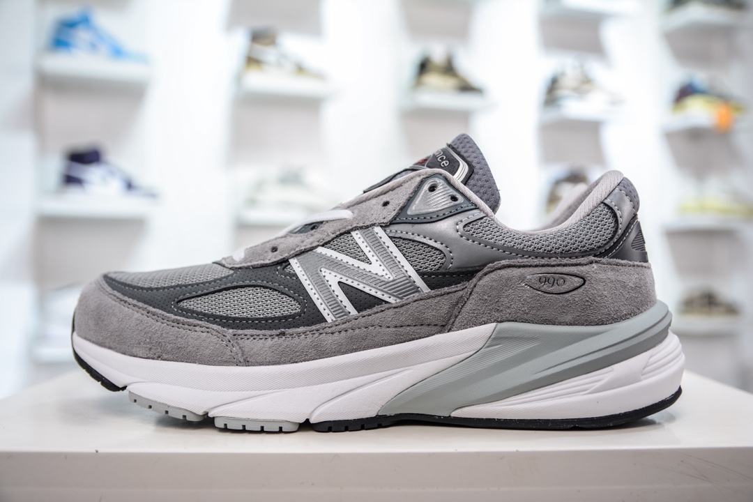 350 全码补齐总裁版纯原 New Balance M990GL6 新百伦NB990V6 灰色 第六代总统复古慢跑鞋