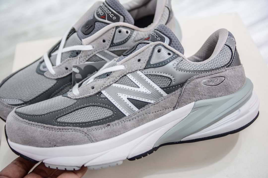 350 全码补齐总裁版纯原 New Balance M990GL6 新百伦NB990V6 灰色 第六代总统复古慢跑鞋