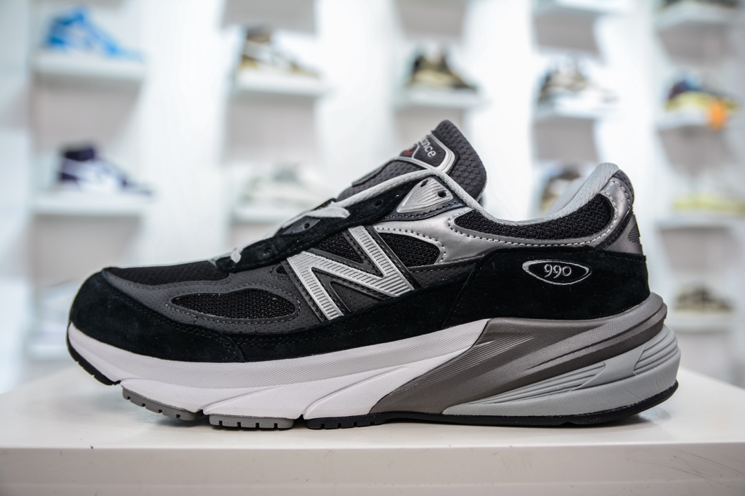 350 全码补齐总裁版纯原 New Balance M990GL6 新百伦NB990V6 黑色 第六代总统复古慢跑鞋