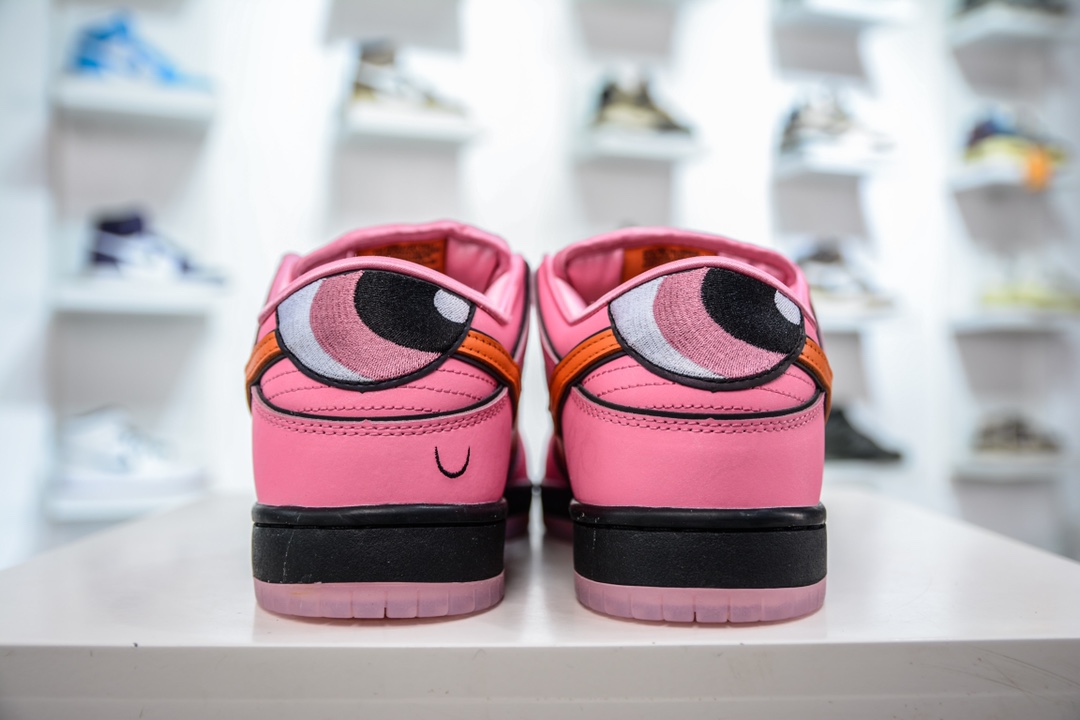 Top纯原 The Powerpuff Girls x Nike SB Dunk Low 飞天小女警联名 粉色花花 FD2631-600