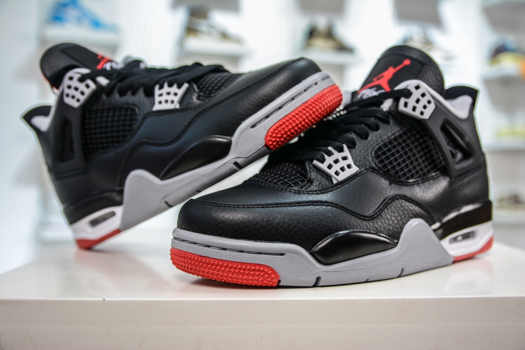 320 F版 Air Jordan 4 Retro 乔丹四代"Bred Reimagined" 复刻黑红2024  FV5029-066