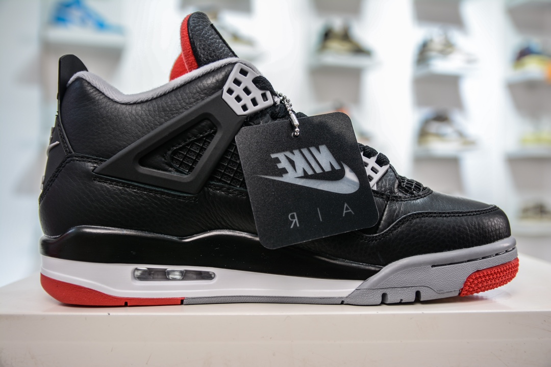 320 F版 Air Jordan 4 Retro 乔丹四代"Bred Reimagined" 复刻黑红2024  FV5029-066