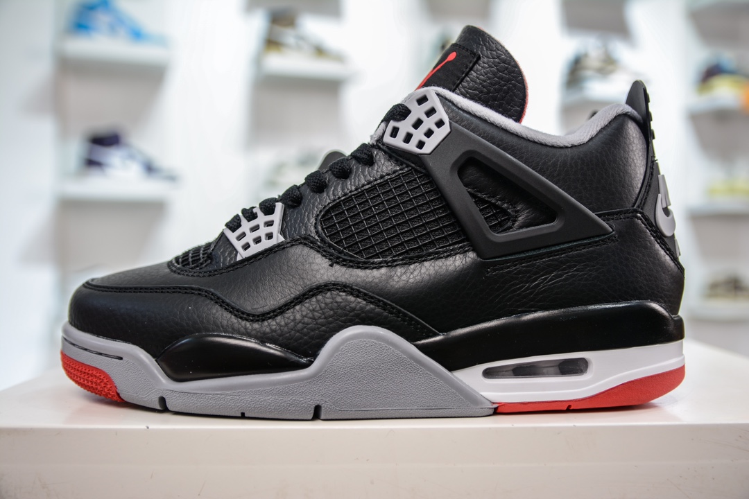 320 F版 Air Jordan 4 Retro 乔丹四代”Bred Reimagined” 复刻黑红2024  FV5029-066