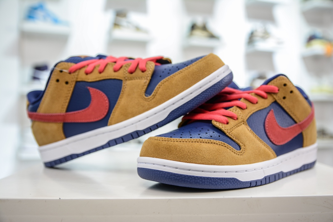 Epic value for money Nike SB Dunk Low Papa Bear Brown Red Blue Color BQ6817-700