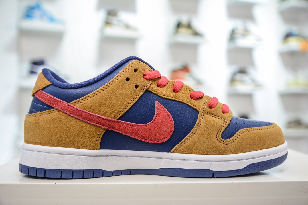 Epic value for money Nike SB Dunk Low Papa Bear Brown Red Blue Color BQ6817-700