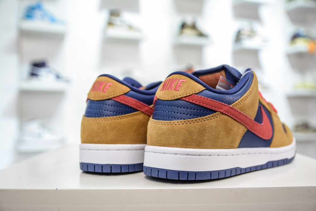 Epic value for money Nike SB Dunk Low Papa Bear Brown Red Blue Color BQ6817-700