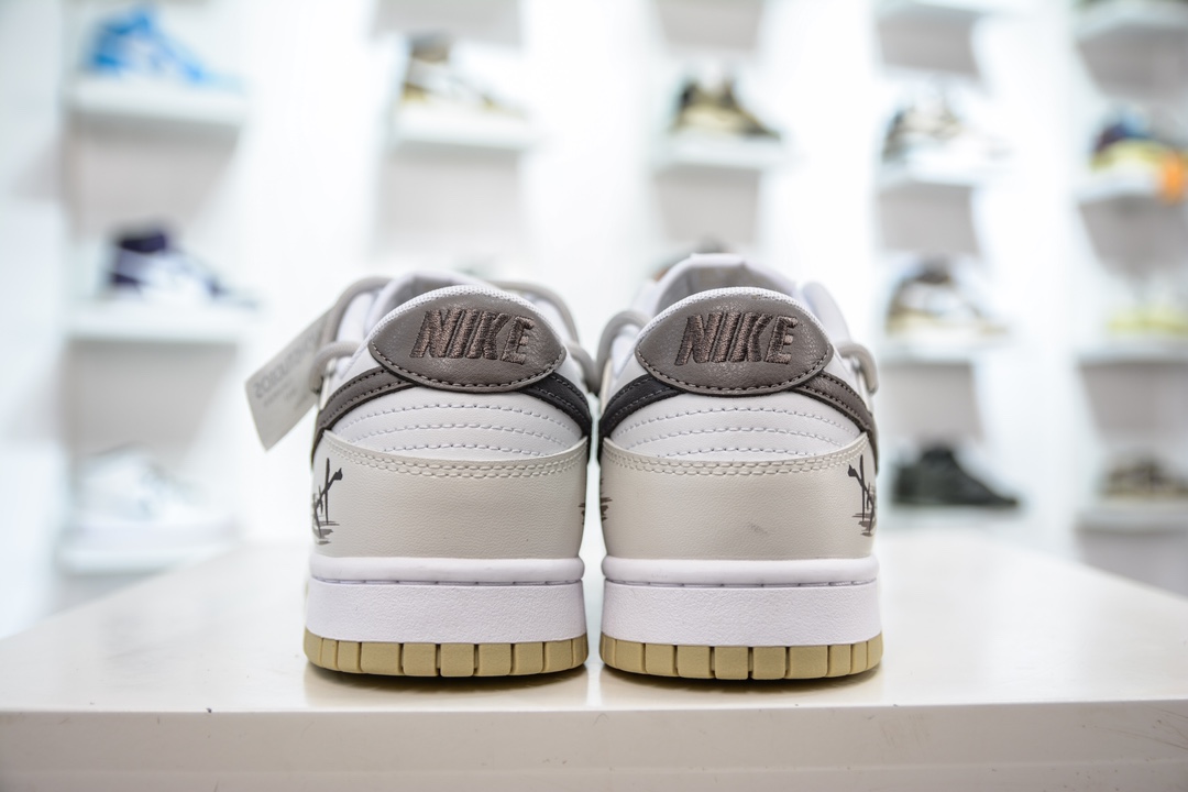 YC pure original Nike Dunk Low ink splash crack DV0833-100