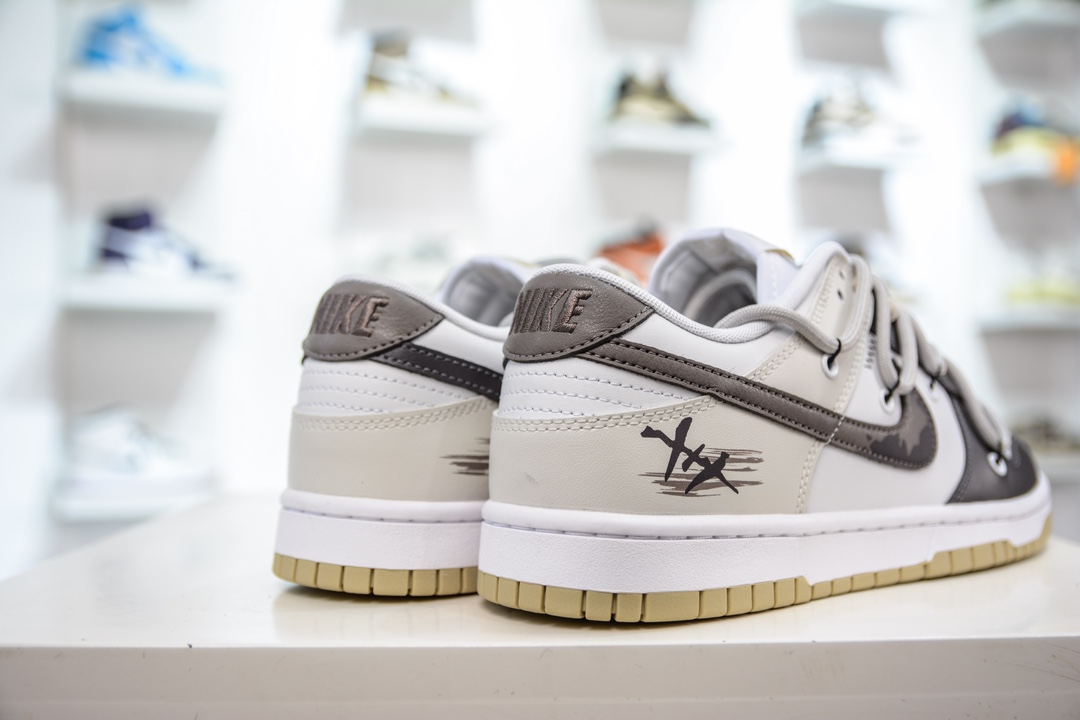 YC pure original Nike Dunk Low ink splash crack DV0833-100