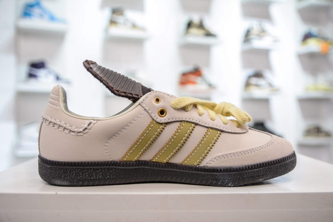 210 T版纯原 Wales Bonner x Adidas   Originals Samba Classic 桑巴舞系列绅士德训足球风百搭低帮休闲运动板鞋 ID0217