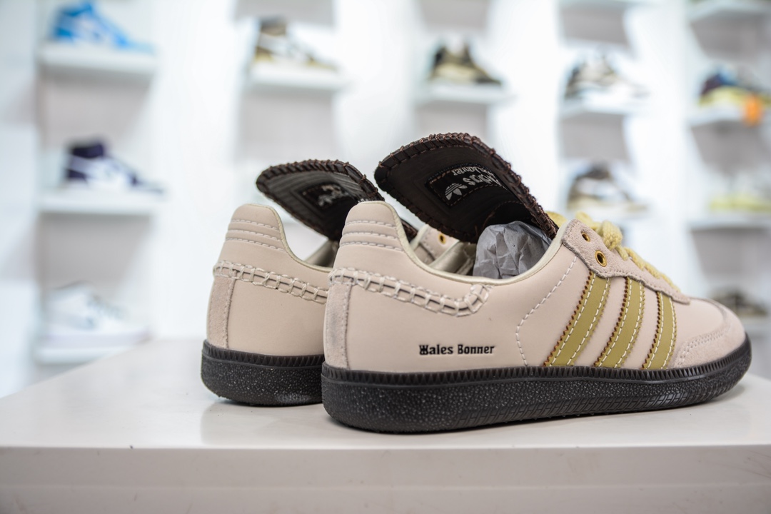 210 T版纯原 Wales Bonner x Adidas   Originals Samba Classic 桑巴舞系列绅士德训足球风百搭低帮休闲运动板鞋 ID0217