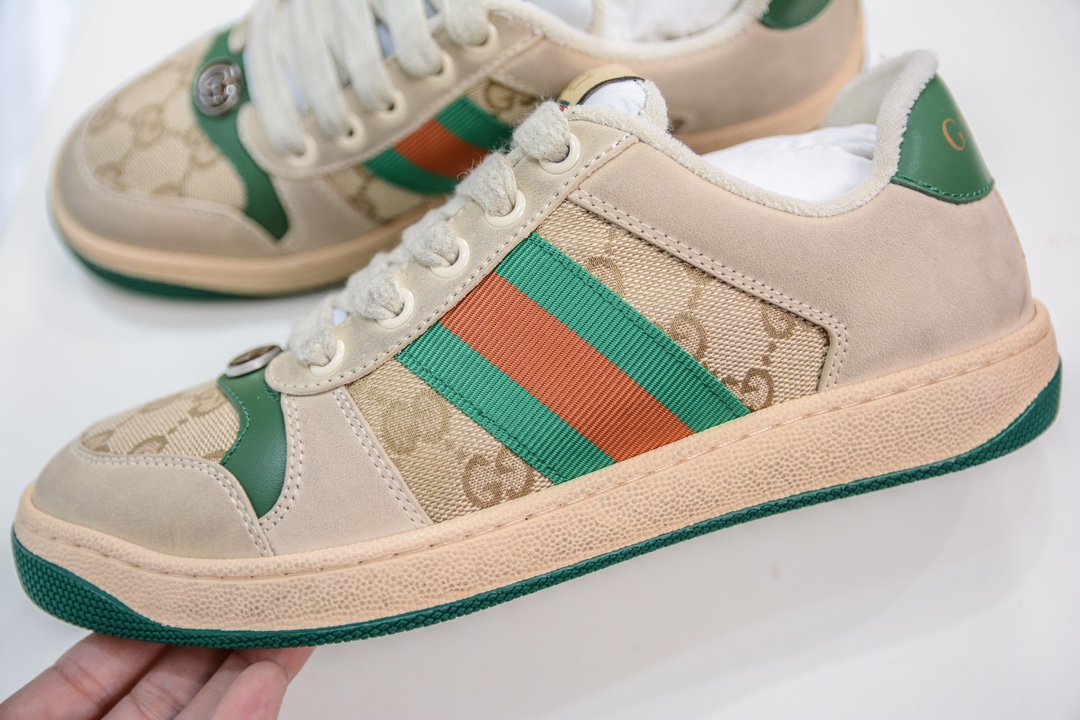 400 Gucci Distressed Screener sneaker 古驰经典型原复古