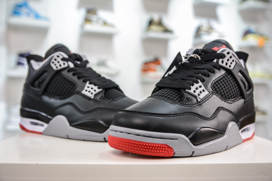 PB纯原 Jordan Air Jordan 4 ”Bred Reimagined” 耐磨透气中帮 复古篮球鞋 FV5029-006