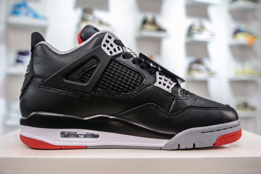 PB纯原 Jordan Air Jordan 4 ”Bred Reimagined” 耐磨透气中帮 复古篮球鞋 FV5029-006