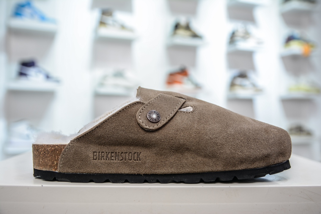 Birkenstock Boston Suede Shearling Boston series low-top slip-on casual shoes