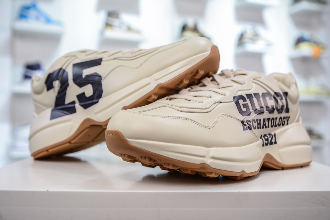 480 海外版 星空礼盒 Gucci Rhyton Vintage 古驰皮革角状复古老爹休闲运动慢跑鞋