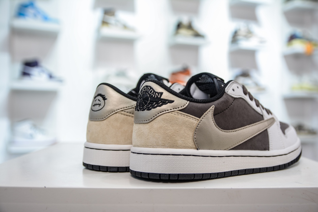 220 Fragment x Travis Scott x Air Jordan 1 Low 三方联名倒钩 DM7866-816