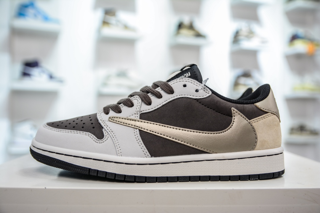 220 Fragment x Travis Scott x Air Jordan 1 Low 三方联名倒钩 DM7866-816